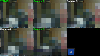 「IP Cam Viewer Lite」のマルチ画面