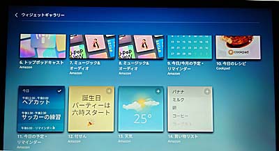 Amazon Echo Show 15のホーム画面