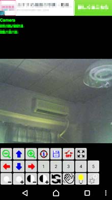 室内用ネットワークカメラの映像